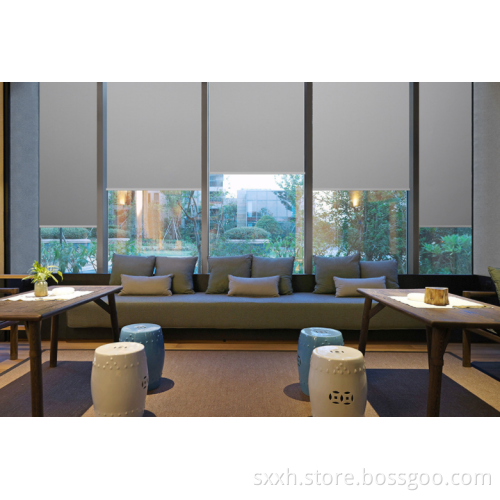 Office Bead Shade Blackout Roller Plain Dyed Curtains